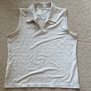 EP Pro Sleeveless Striped Blouse - Cream